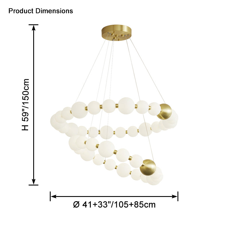 WOMO Lustre Cercle Collier de Perles-WM2449