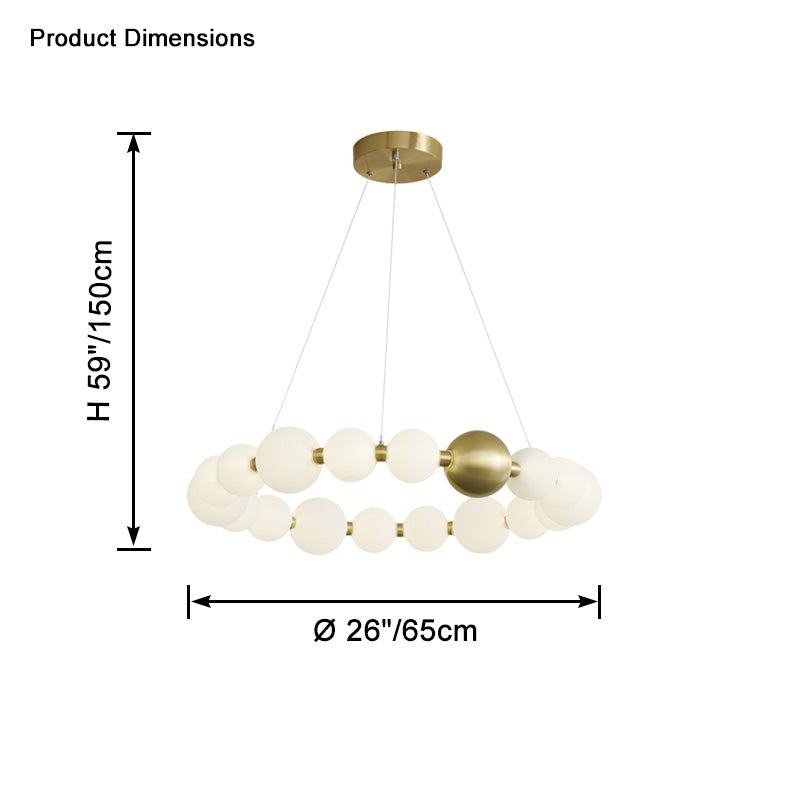 WOMO Lustre Cercle Collier de Perles-WM2449