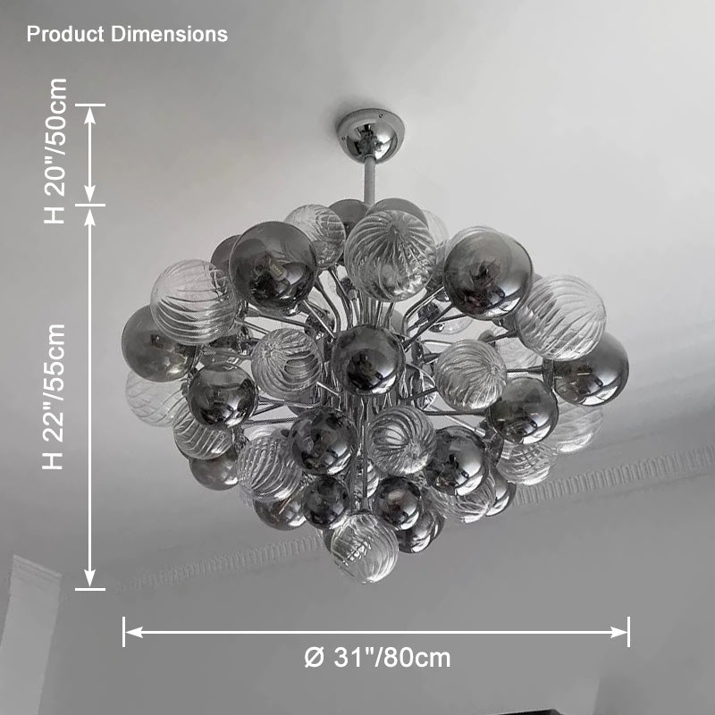 Lustre à bulles de verre WOMO-WM2456