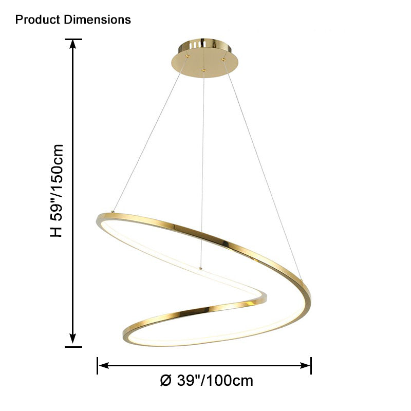 Lustre à LED WOMO Swirl-WM2461