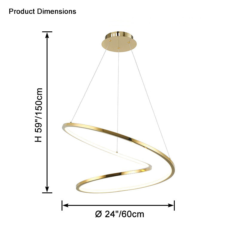 Lustre à LED WOMO Swirl-WM2461