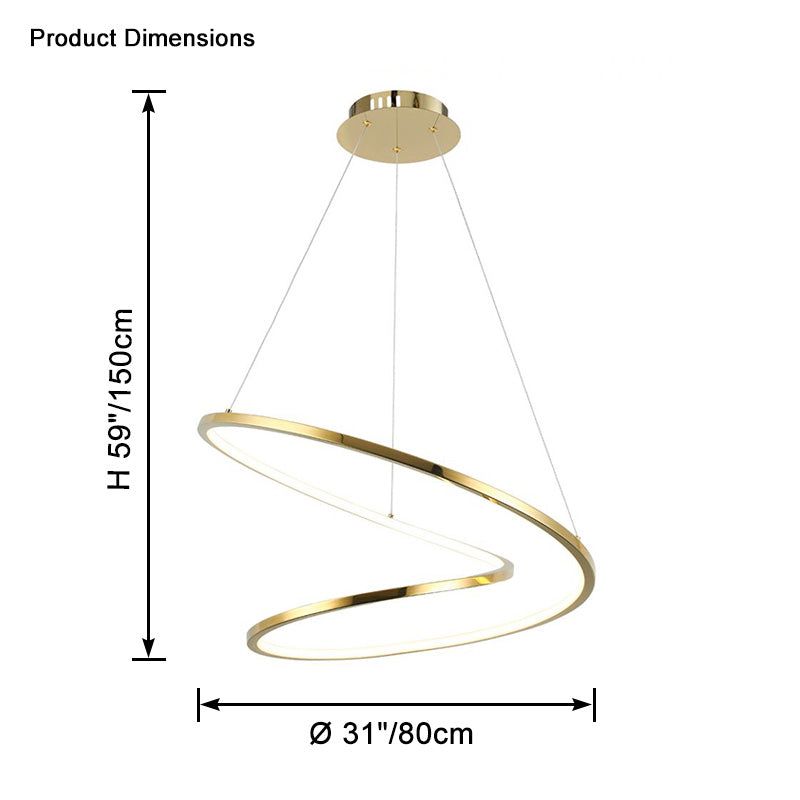 Lustre à LED WOMO Swirl-WM2461