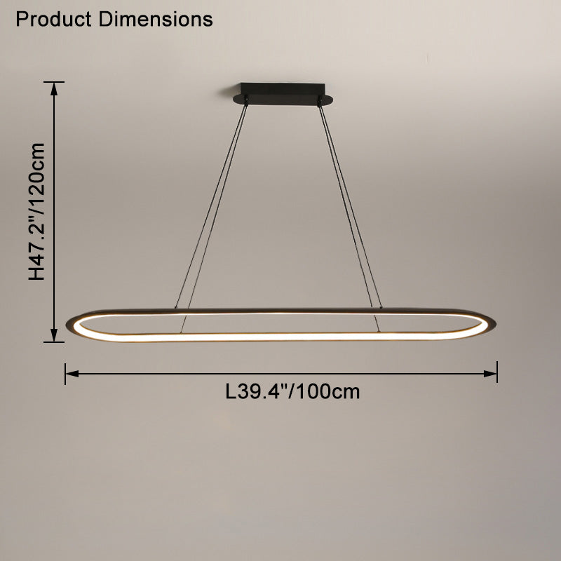 Lustre ovale long WOMO-WM2465