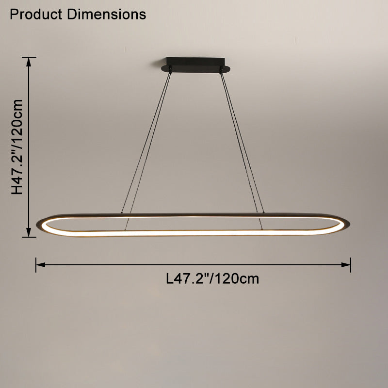 Lustre ovale long WOMO-WM2465
