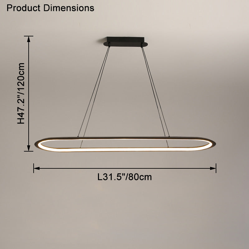 Lustre ovale long WOMO-WM2465