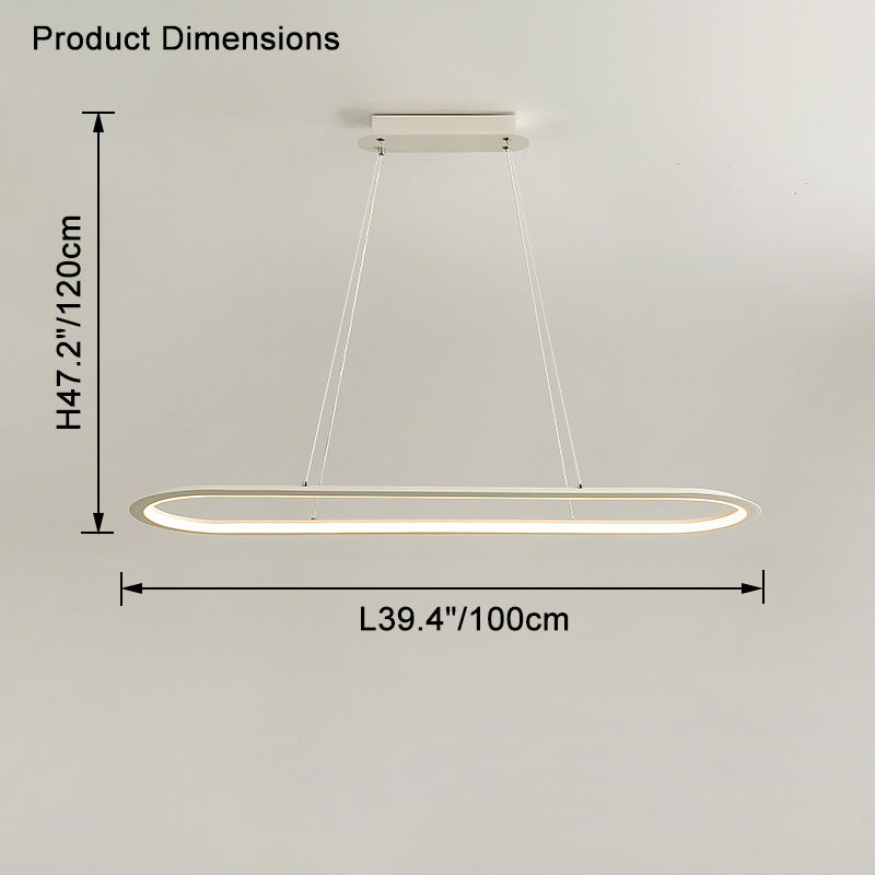 Lustre ovale long WOMO-WM2465