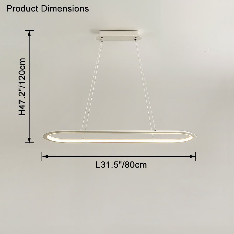 Lustre ovale long WOMO-WM2465