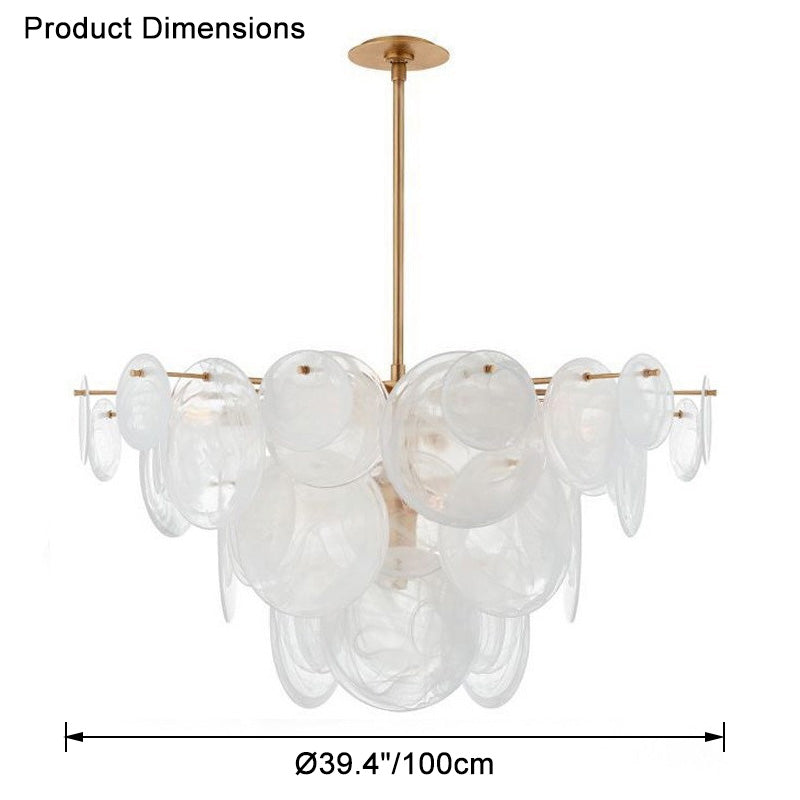 WOMO Lustre Feuille en Verre Art Deco-WM2477