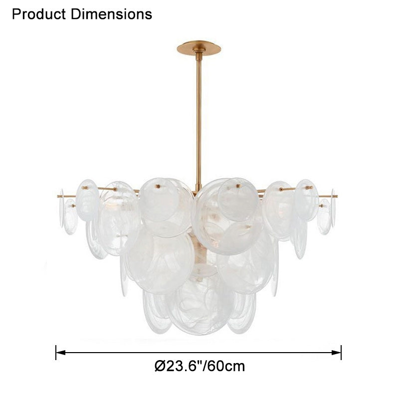 WOMO Lustre Feuille en Verre Art Deco-WM2477