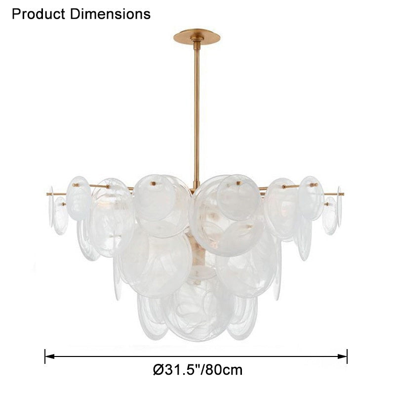 WOMO Lustre Feuille en Verre Art Deco-WM2477