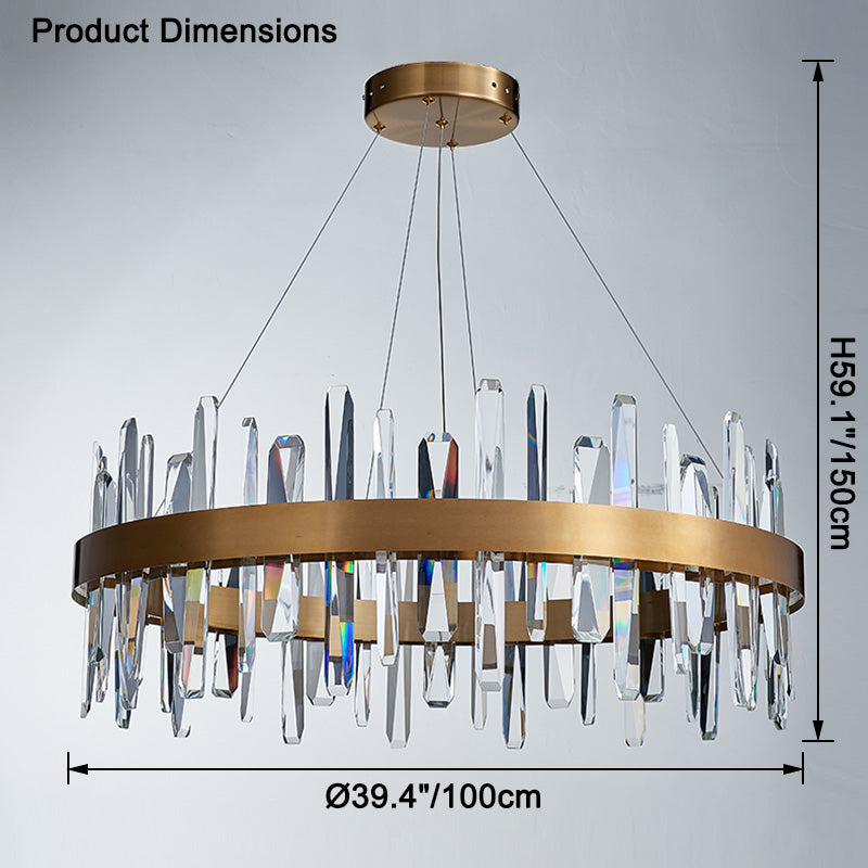 WOMO Lustre Luxe Rond Cristal-WM2485a