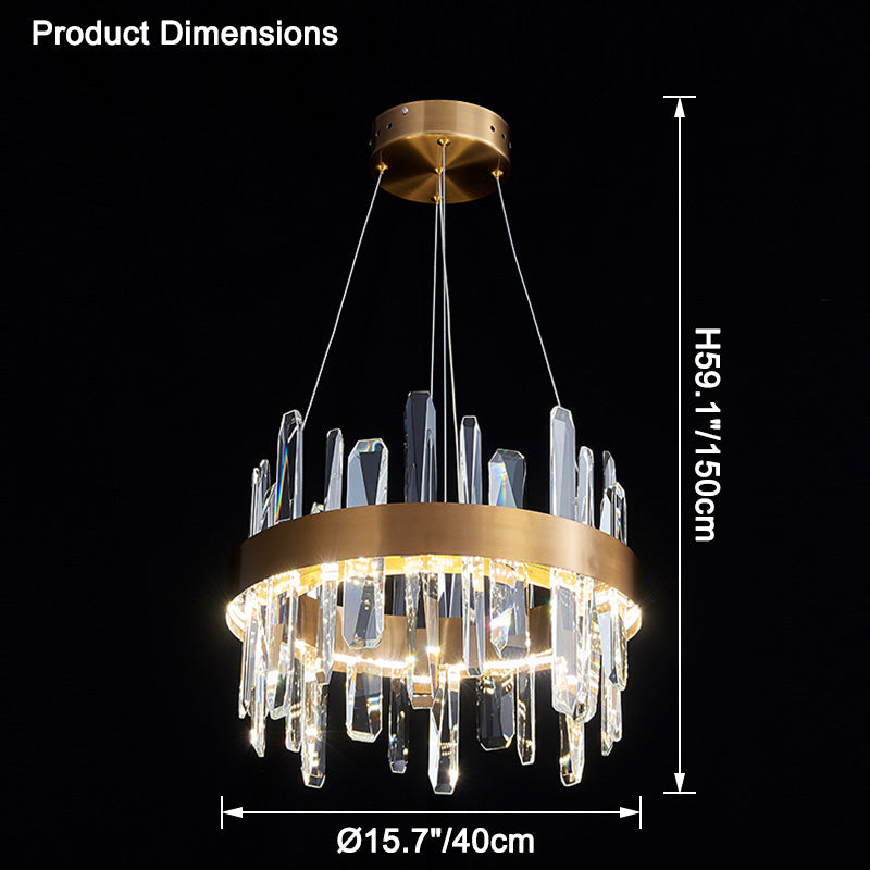 WOMO Lustre Luxe Rond Cristal-WM2485a