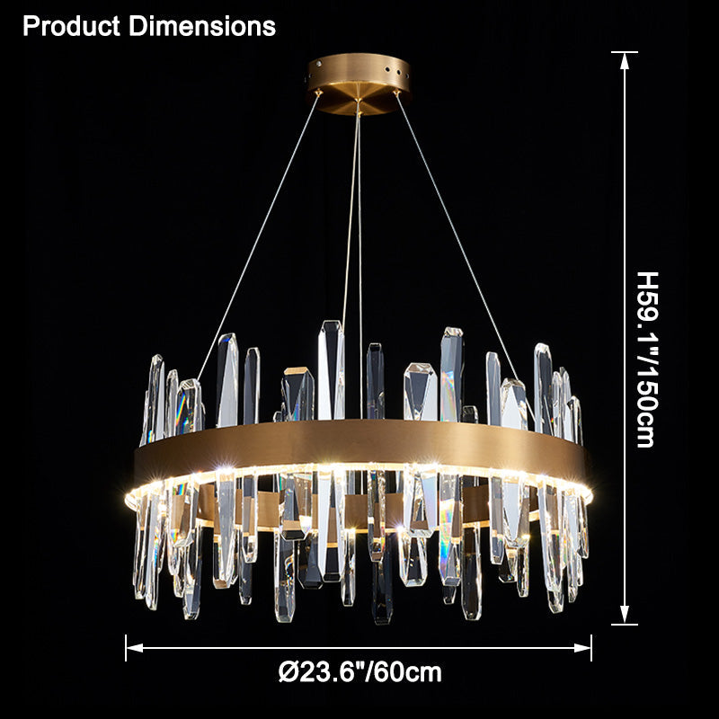 WOMO Lustre Luxe Rond Cristal-WM2485a