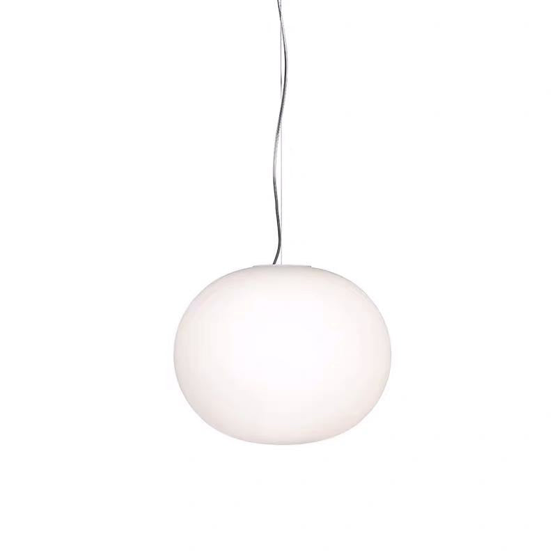WOMO Suspension Boule Verre Blanc pour Cuisine-WM2496