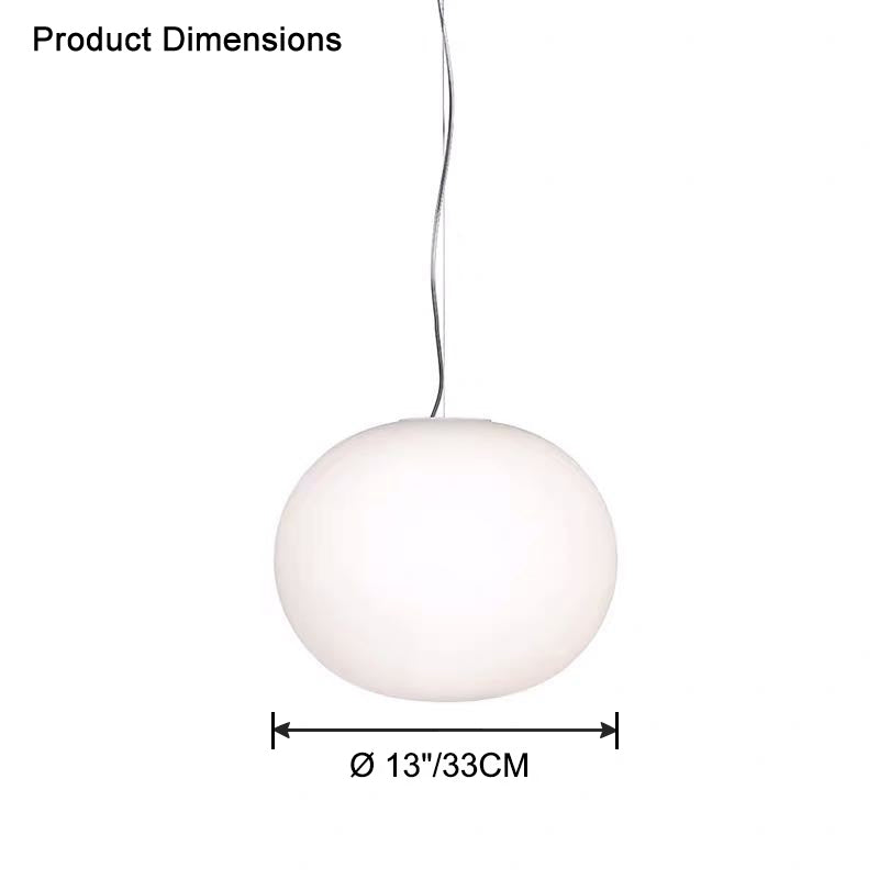 WOMO Suspension Boule Verre Blanc pour Cuisine-WM2496