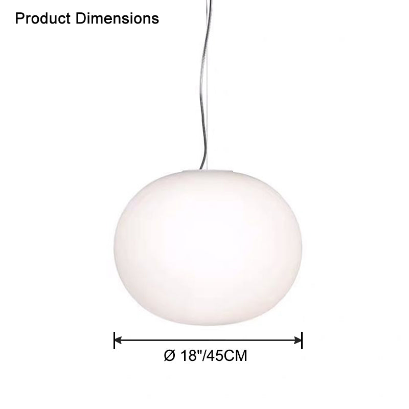 WOMO Suspension Boule Verre Blanc pour Cuisine-WM2496