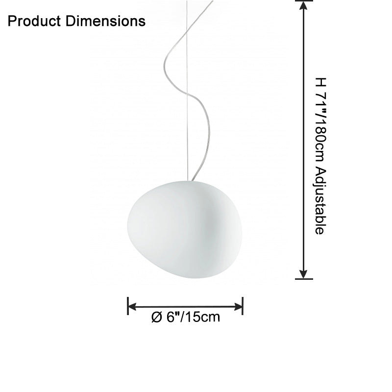 WOMO Suspension Boule Verre Blanc Moderne-WM2497