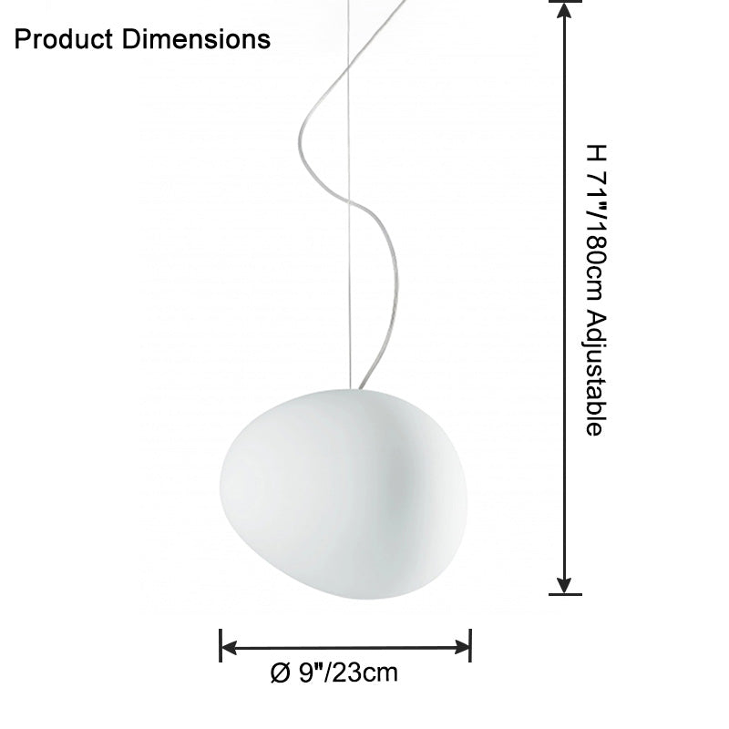 WOMO Suspension Boule Verre Blanc Moderne-WM2497