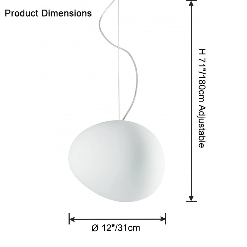 WOMO Suspension Boule Verre Blanc Moderne-WM2497