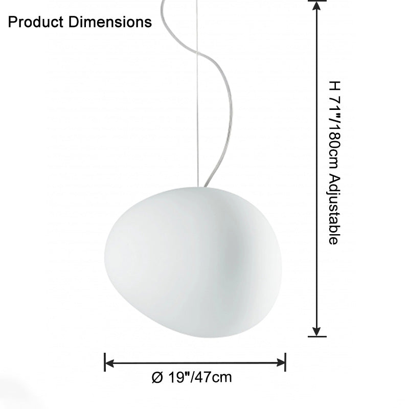 WOMO Suspension Boule Verre Blanc Moderne-WM2497
