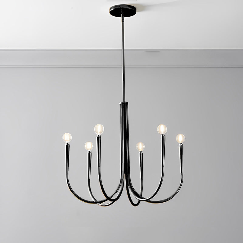 WOMO Lustre Bras Articulé Bougie Doré/Noir-WM2508