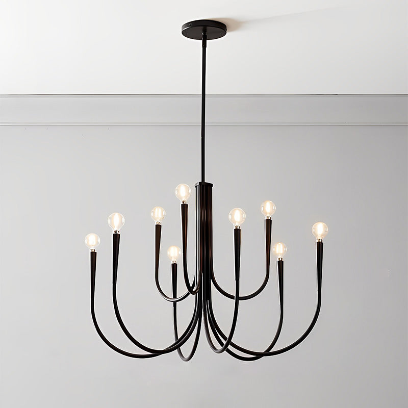 WOMO Lustre Bras Articulé Bougie Doré/Noir-WM2508