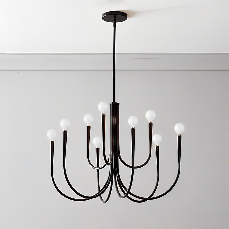 WOMO Lustre Bras Articulé Bougie Doré/Noir-WM2508