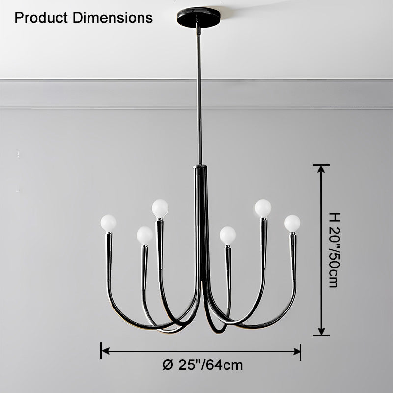 WOMO Lustre Bras Articulé Bougie Doré/Noir-WM2508
