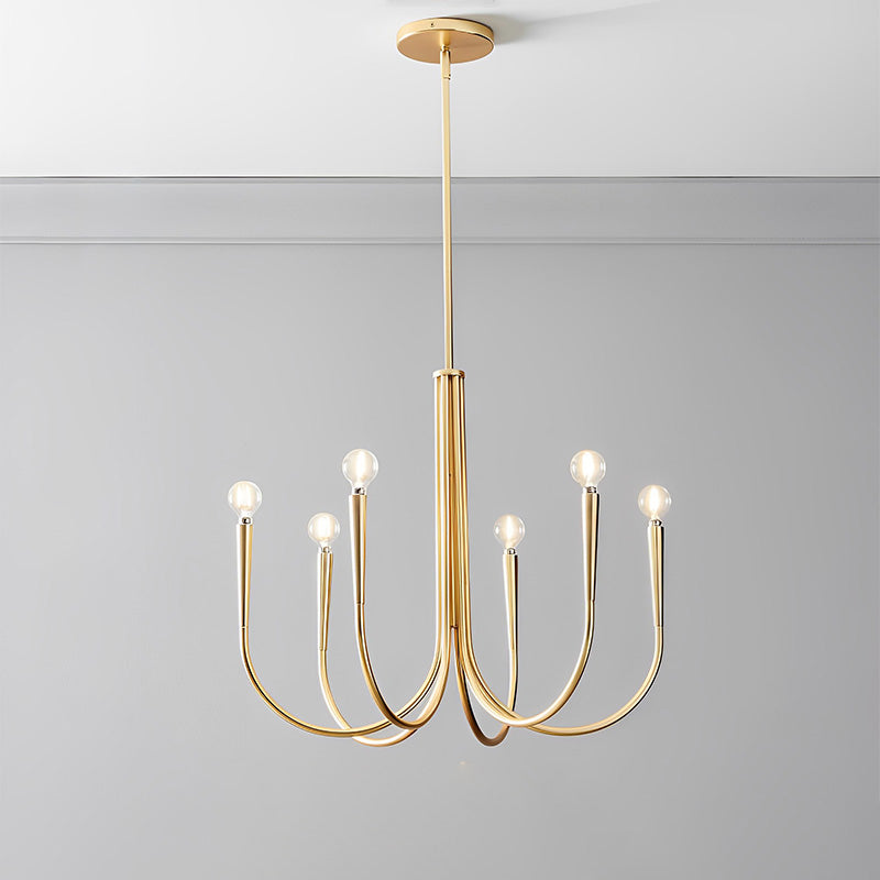 WOMO Lustre Bras Articulé Bougie Doré/Noir-WM2508