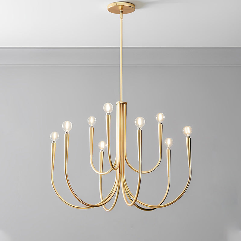 WOMO Lustre Bras Articulé Bougie Doré/Noir-WM2508