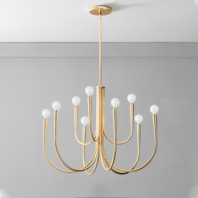 WOMO Lustre Bras Articulé Bougie Doré/Noir-WM2508