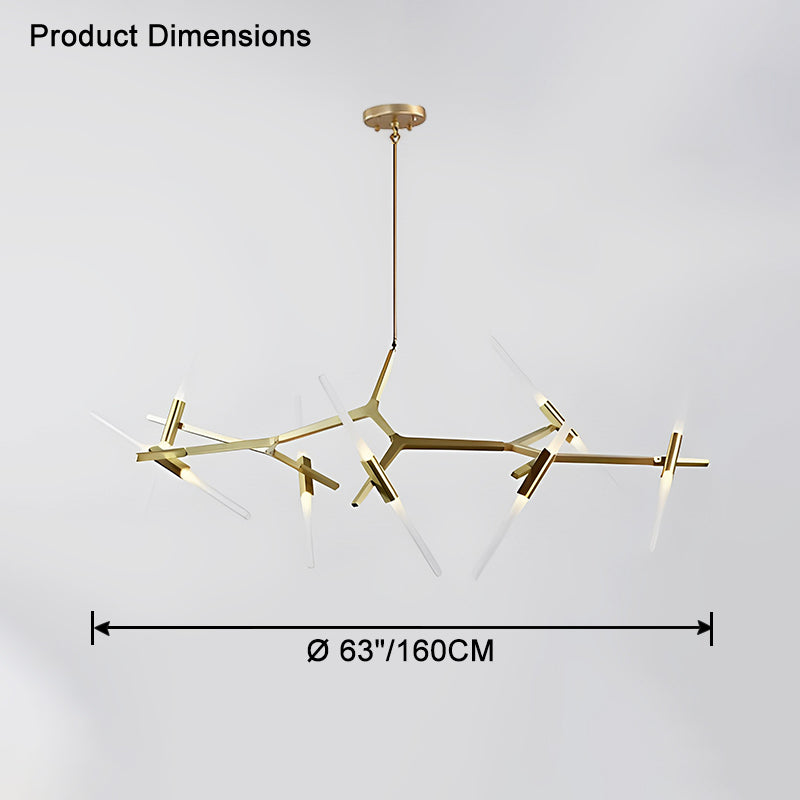 Lustre à branche en or réglable WOMO-WM2511