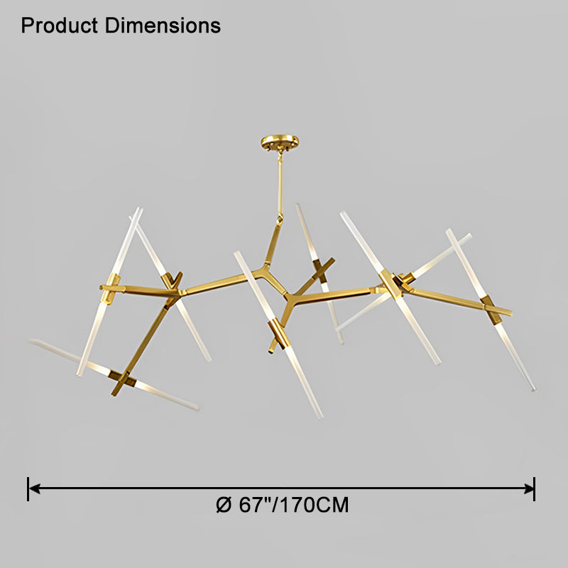 Lustre à branche en or réglable WOMO-WM2511