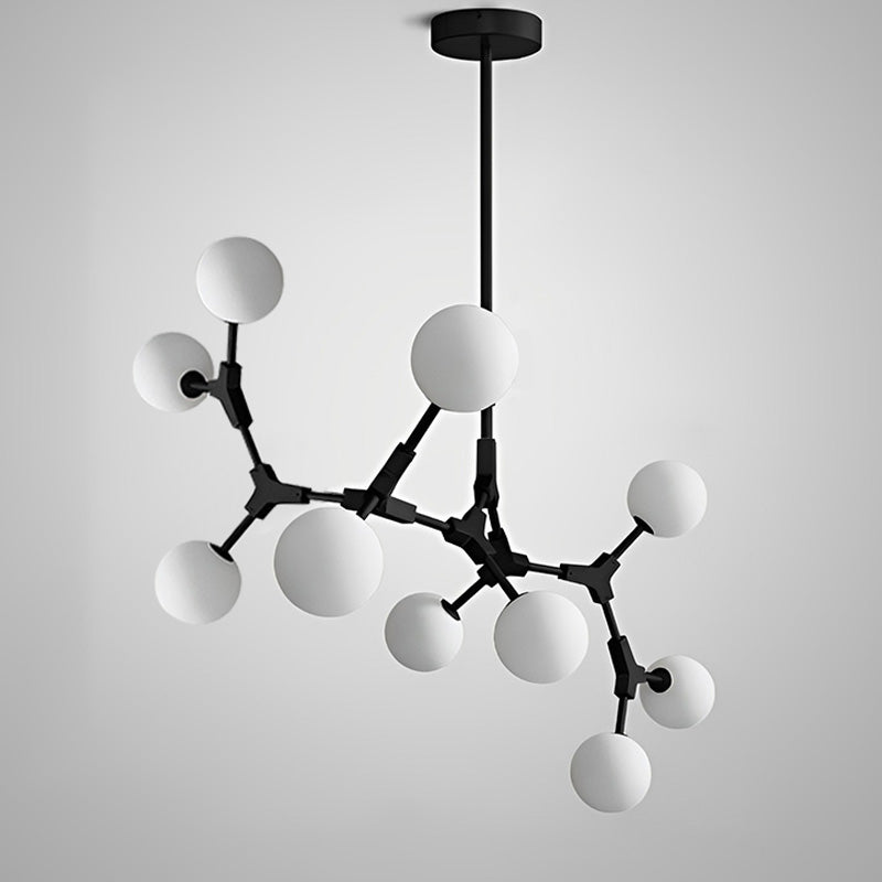Lustre en verre dépoli à bulles de branchement WOMO-WM2514