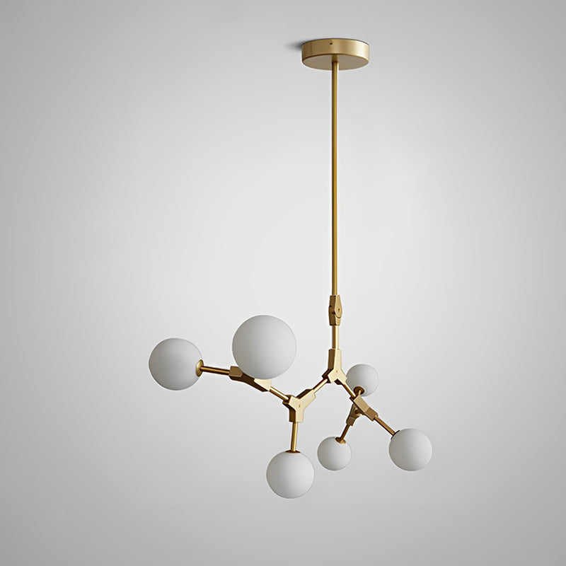 Lustre en verre dépoli à bulles de branchement WOMO-WM2514