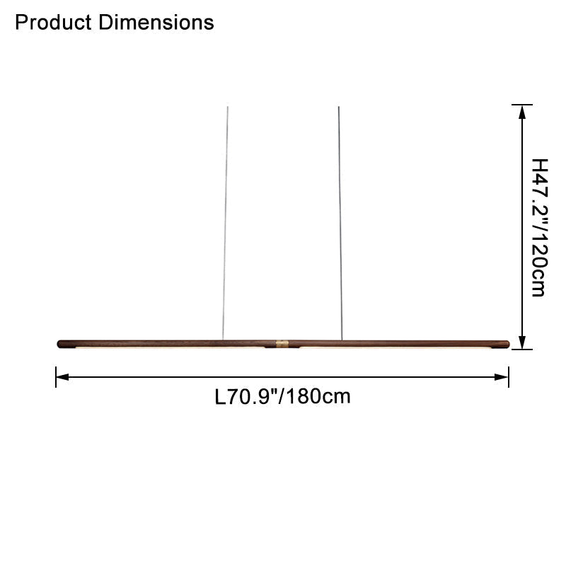Suspension LED linéaire WOMO Walnut-WM2520