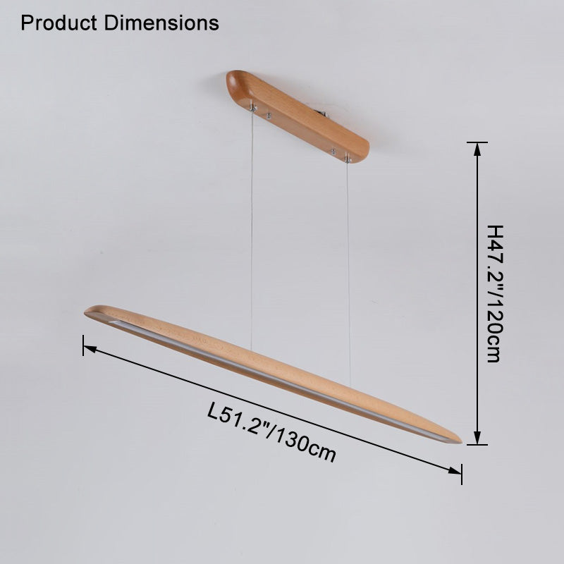 Suspension LED linéaire en bois WOMO-WM2523