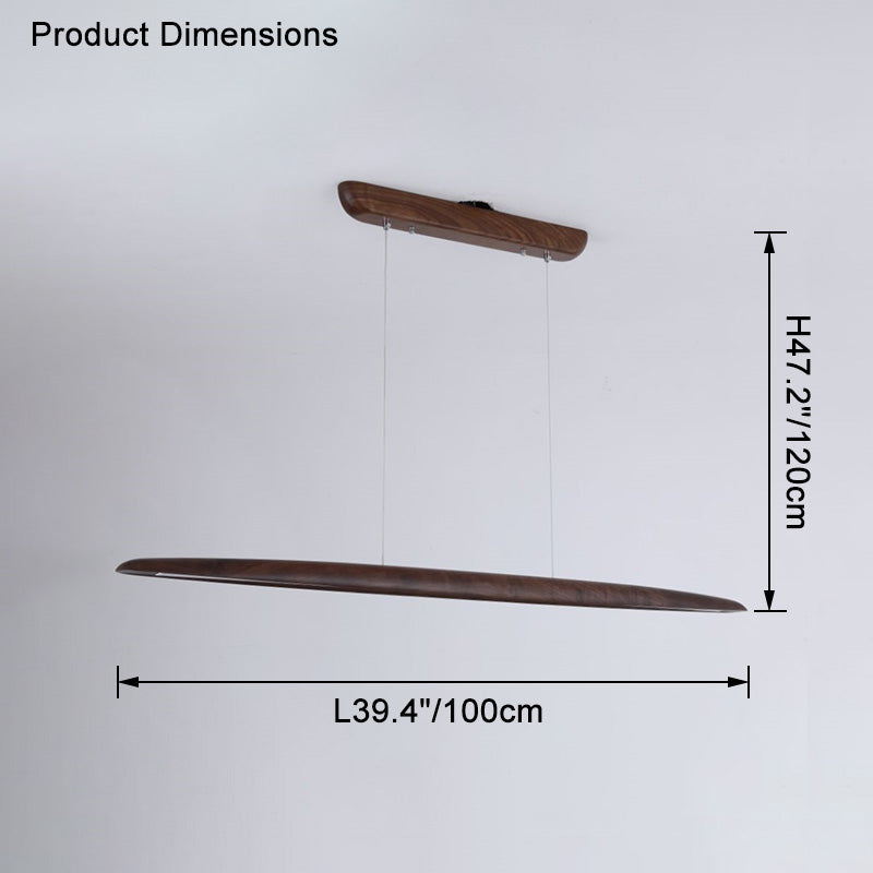 Suspension LED linéaire en bois WOMO-WM2523