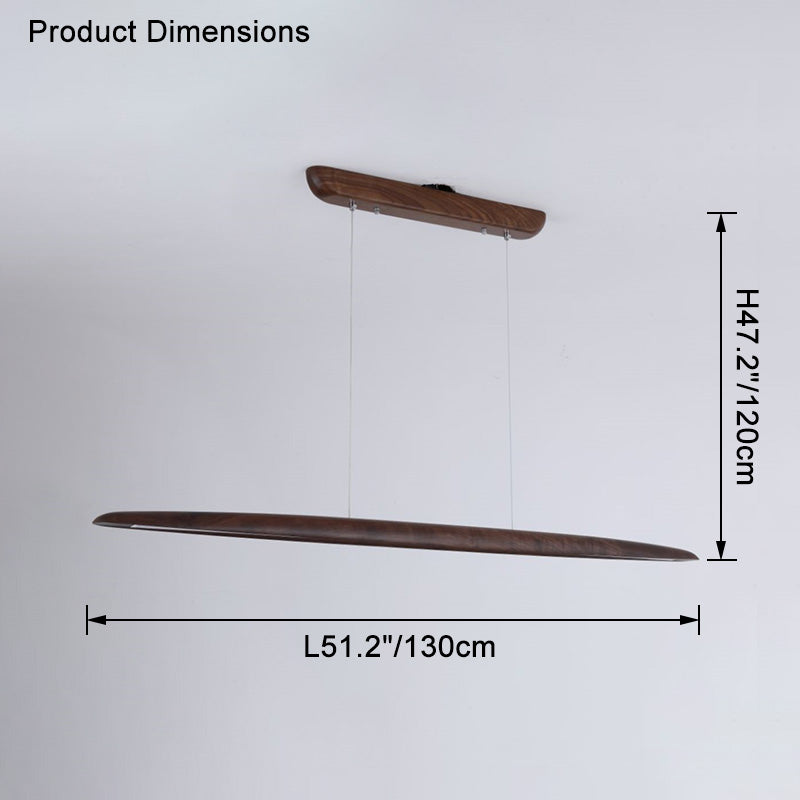 Suspension LED linéaire en bois WOMO-WM2523