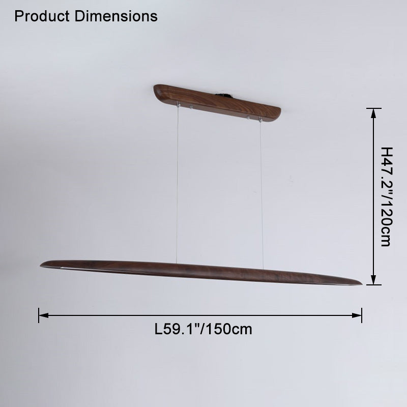 Suspension LED linéaire en bois WOMO-WM2523