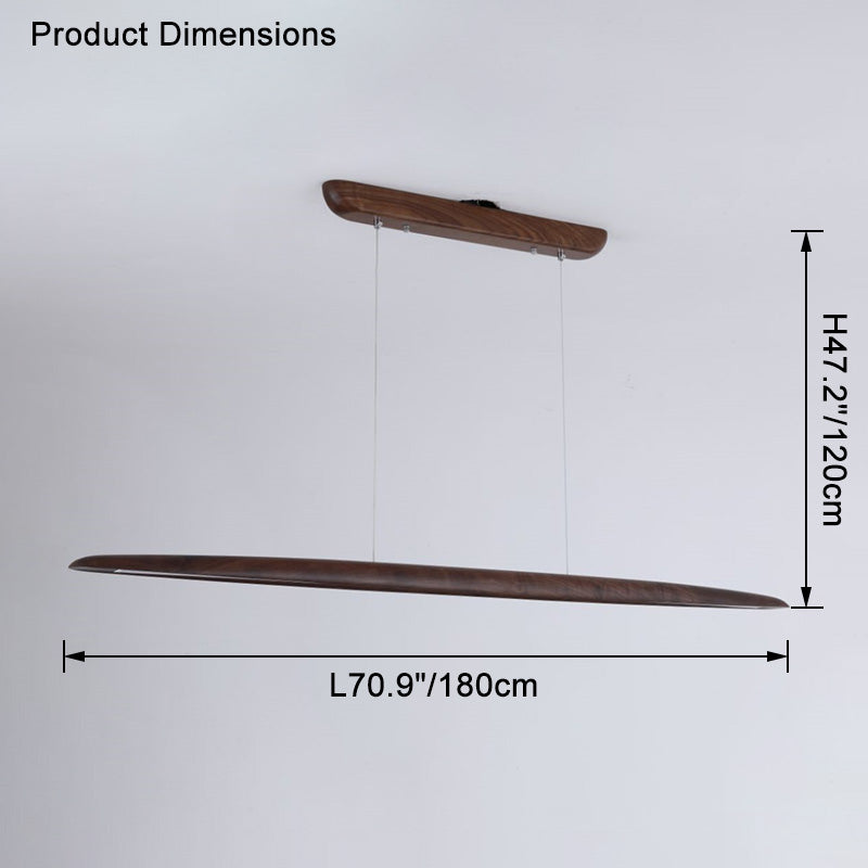 Suspension LED linéaire en bois WOMO-WM2523