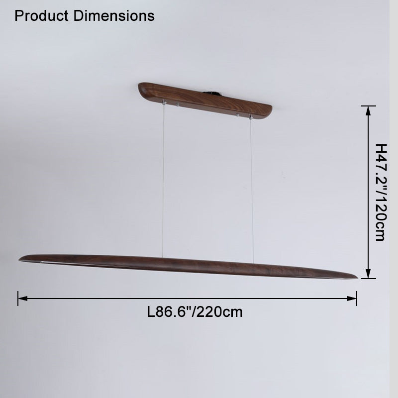 Suspension LED linéaire en bois WOMO-WM2523