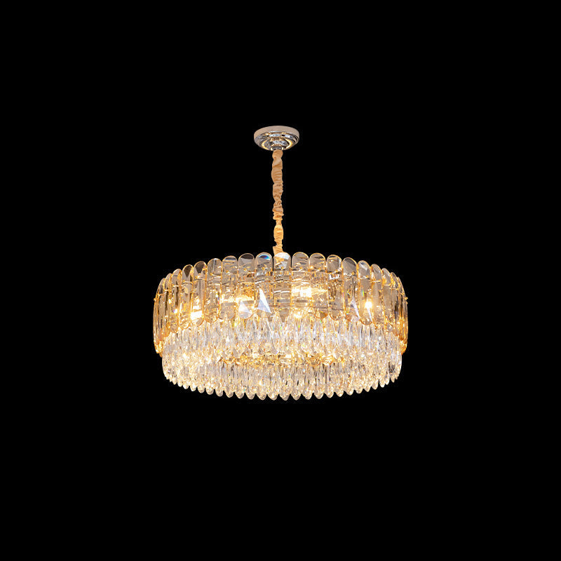 WOMO Lustre Rond Cristal Fumé/Ambre-WM2542