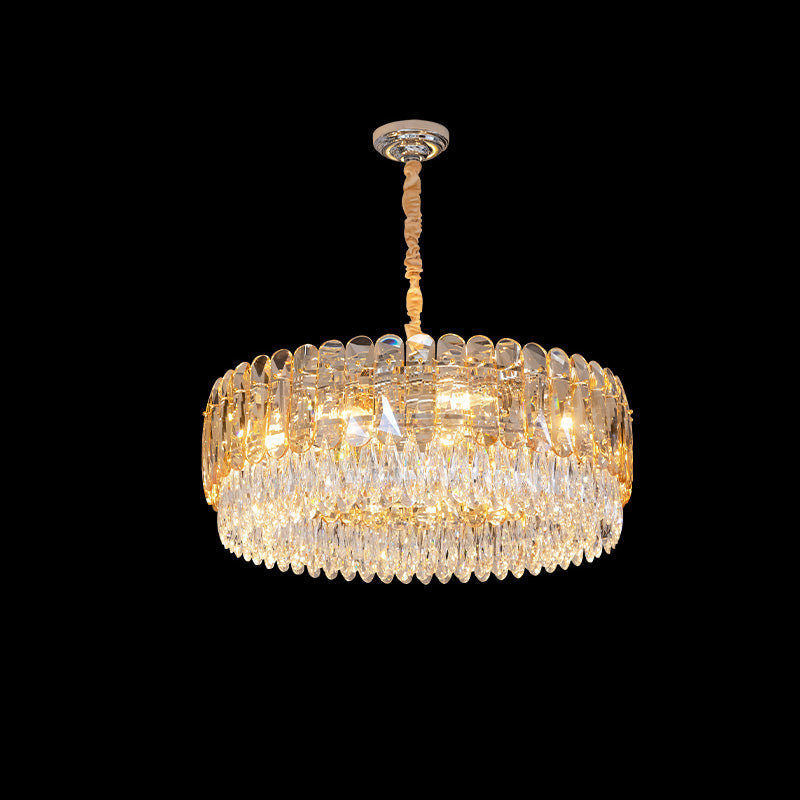 WOMO Lustre Rond Cristal Fumé/Ambre-WM2542