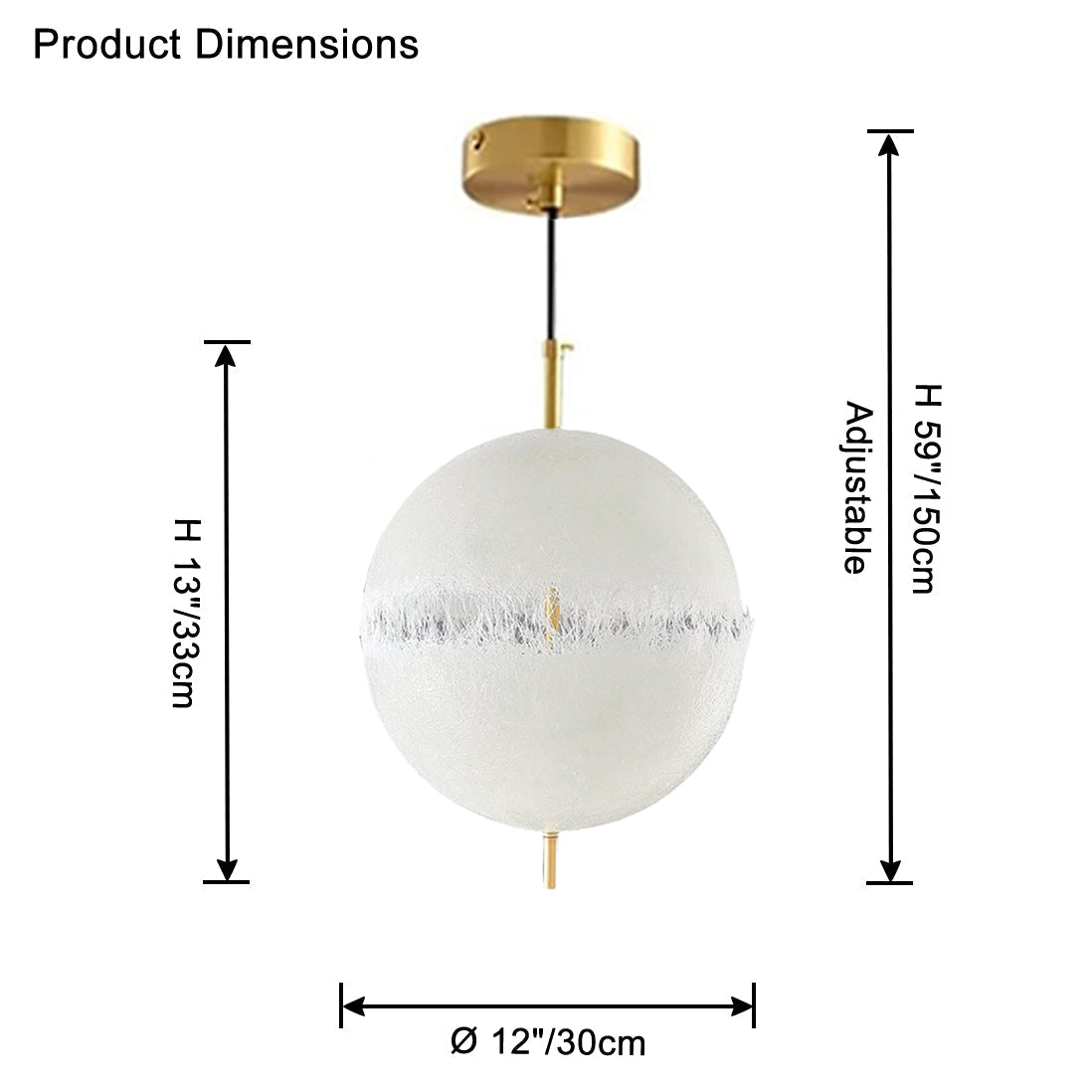 Suspension Globe en fibre de verre WOMO-WM2577