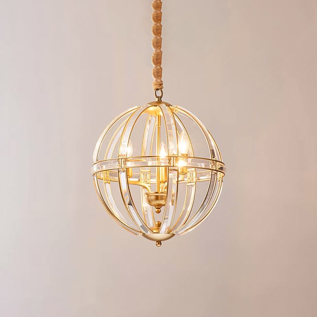 Lustre WOMO Cage Crystal Orb-WM2595