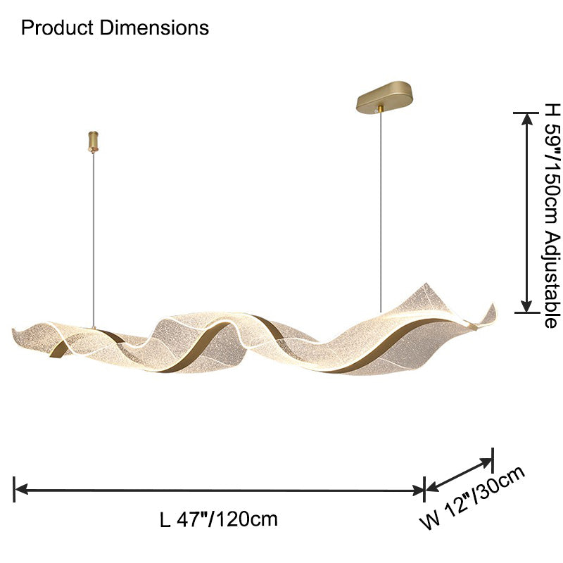 Lustre acrylique WOMO Wave Ribbon-WM2596