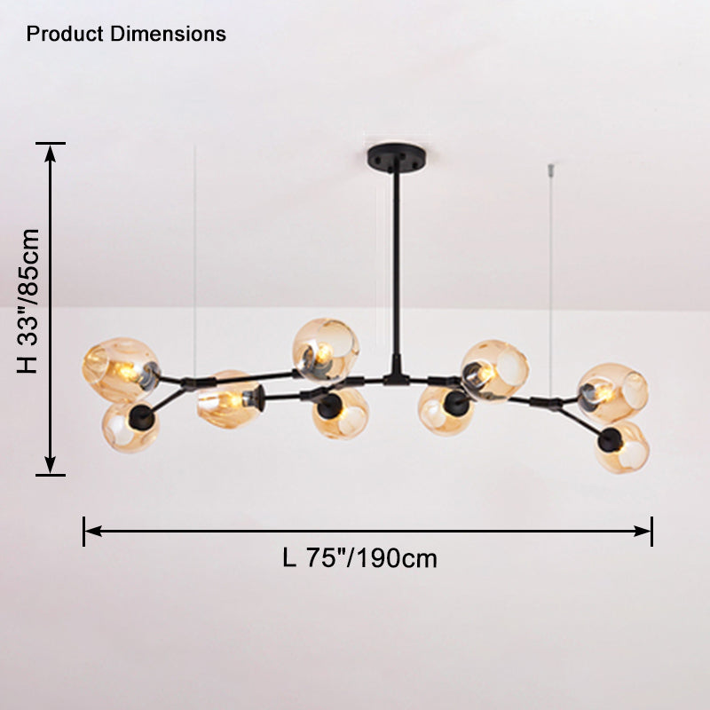 Lustre en verre coloré WOMO Branch-WM2655