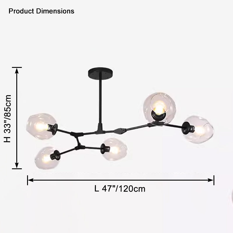 Lustre en verre coloré WOMO Branch-WM2655