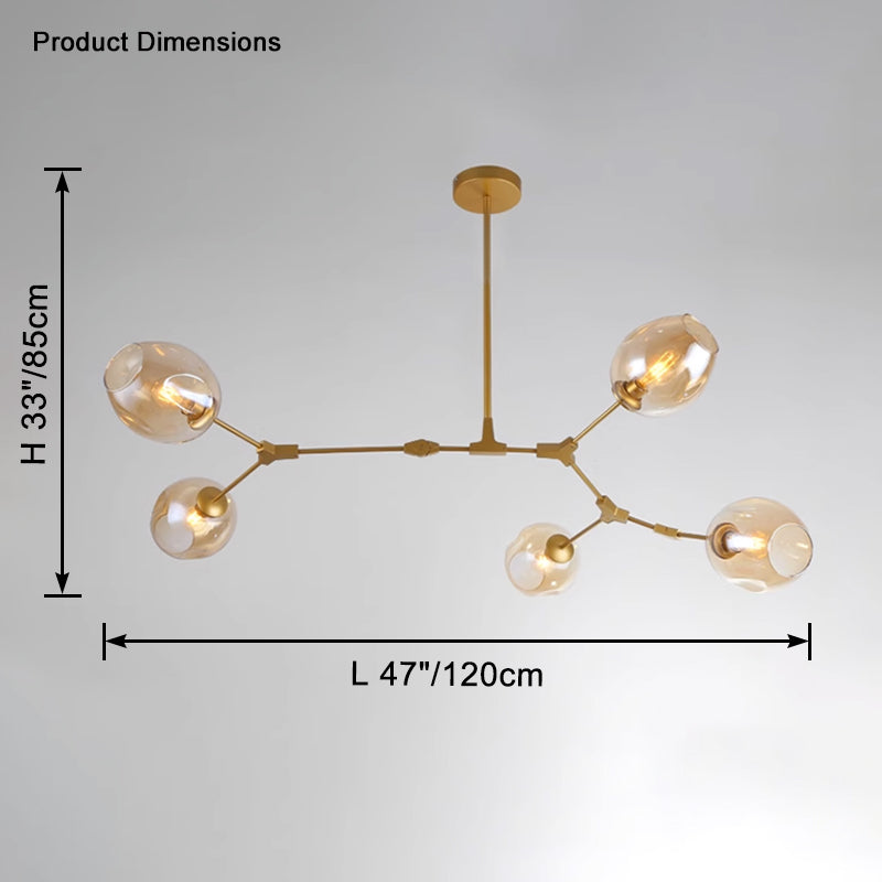 Lustre en verre coloré WOMO Branch-WM2655